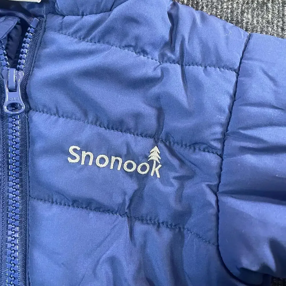 Snonook Blue Quilted Hooded Baby Snowsuit Pram 12-18 Months